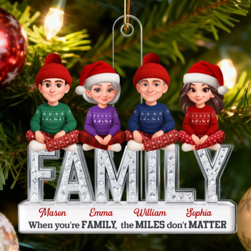3D Shining Effect Family Forever - Personalized Acrylic Ornament - Christmas Gift For Family - Image 8