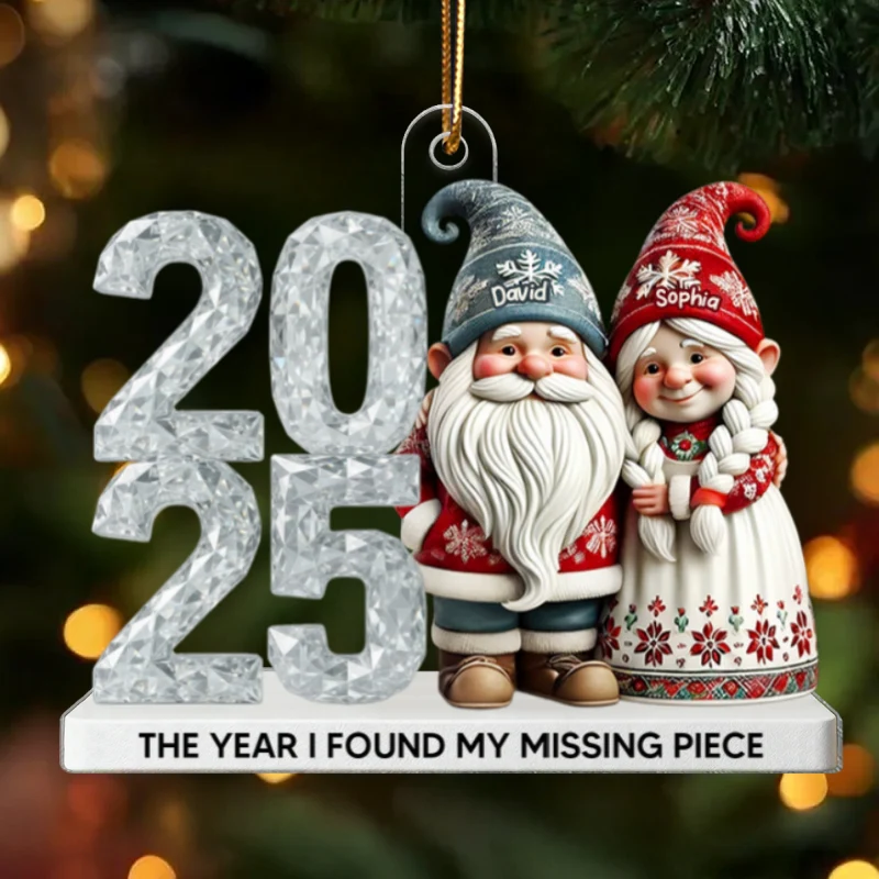 3D Shining Effect Gnome Couple - Personalized Acrylic Ornament - Unique Christmas Gift For Him, For Her, For Couple - Image 10