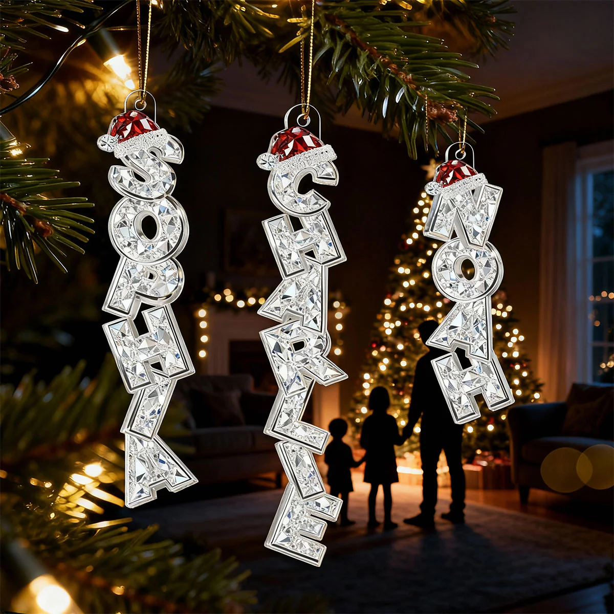 Beautiful Letters Custom Family Names Christmas - Personalized Acrylic Ornament - Gift For Family, Christmas Ornament, Christmas Stocking Name Tags - Image 10