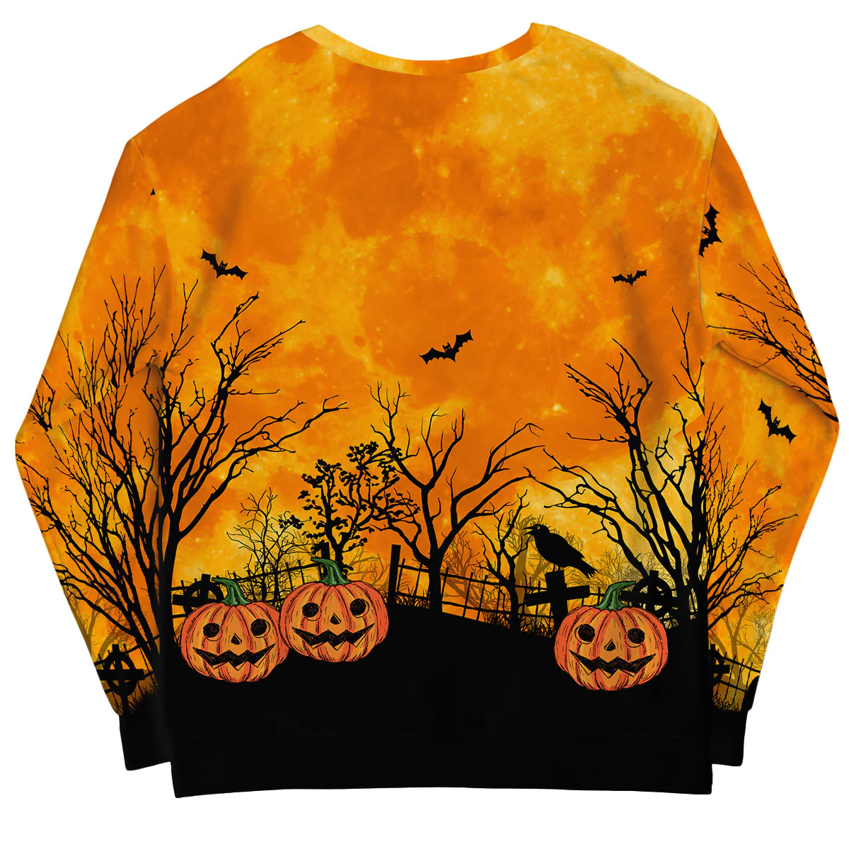 Grandma Mom Cute Little Monsters Halloween Moon Light Bat Tree Personalized 3D Sweatshirt, Purrfect Costume for Grandma - Image 8