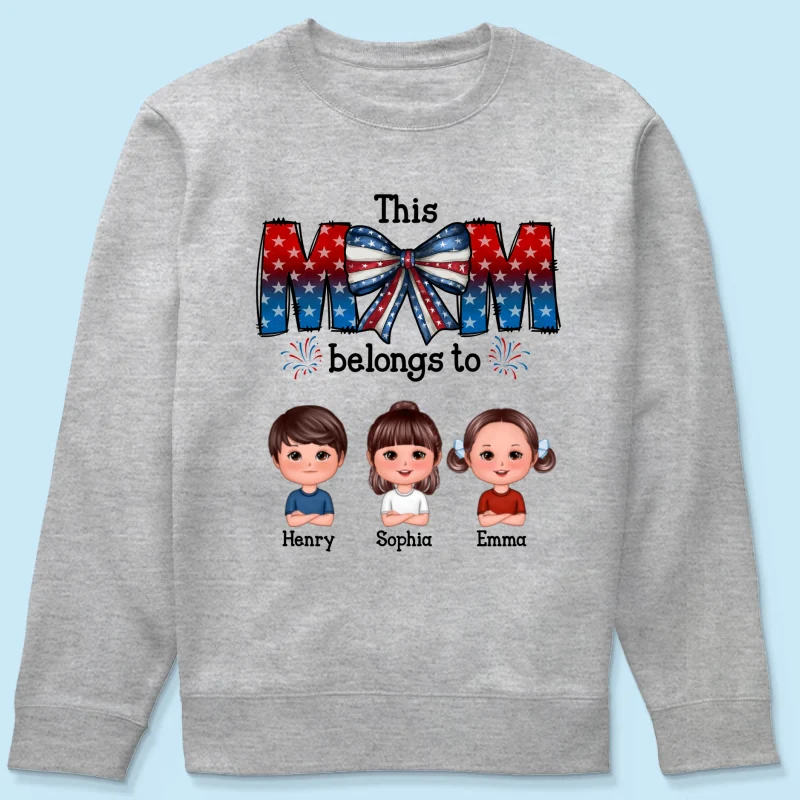 4th Of July Bow This Mom Belongs To Kids Personalized Shirt - Image 20