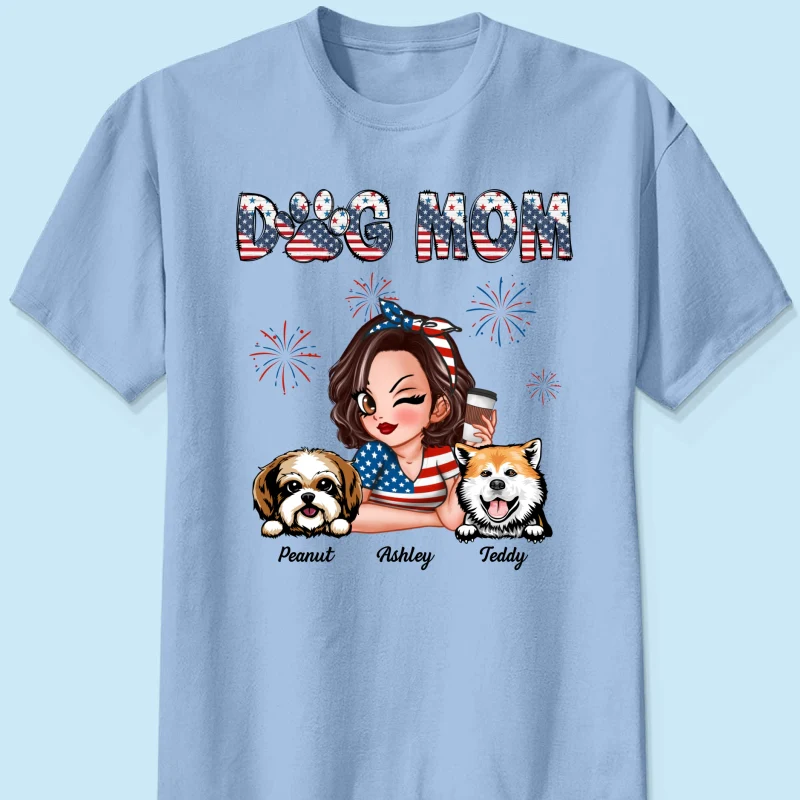 4th Of July Dog Mom Personalized Shirt, Gift For Dog Lover - Image 10