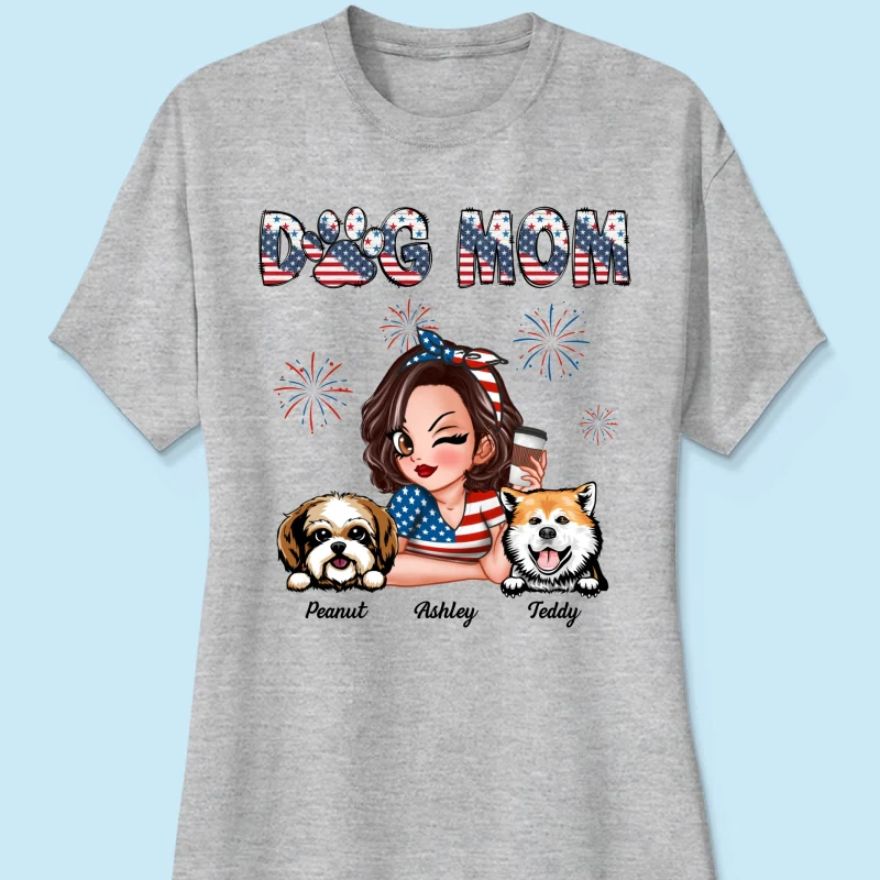 4th Of July Dog Mom Personalized Shirt, Gift For Dog Lover - Image 13