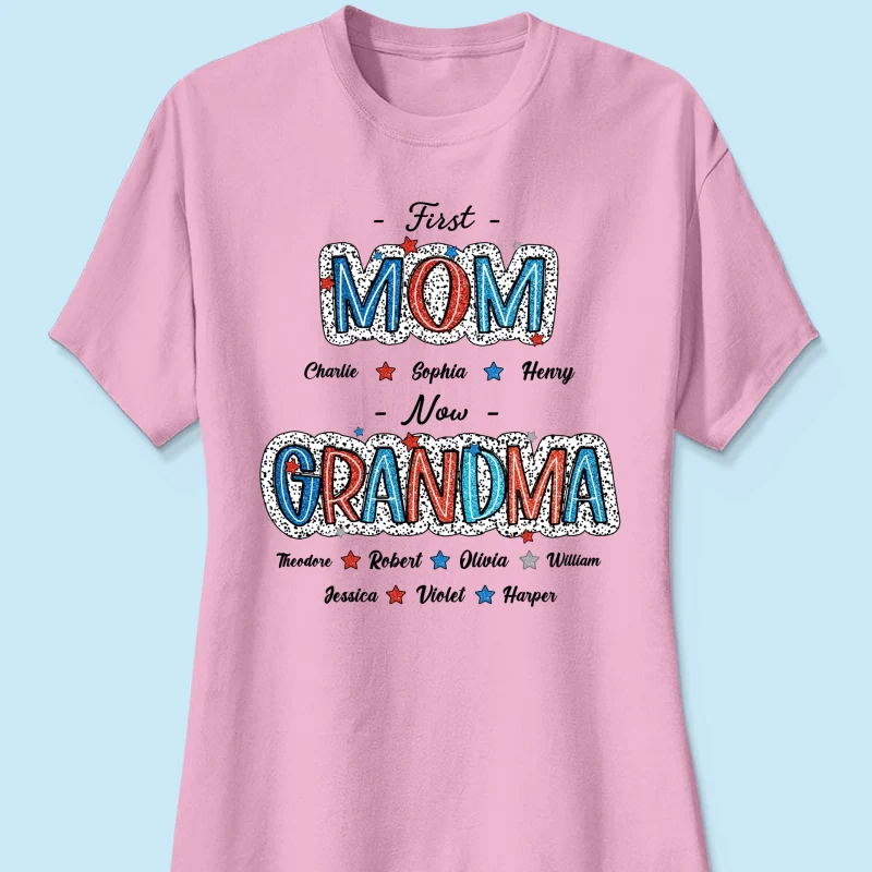 4th Of July First Mom Now Grandma Personalized Shirt - Image 13