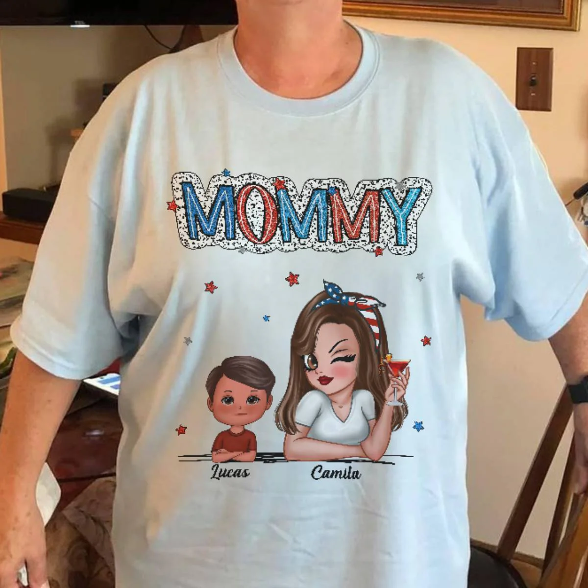 4th Of July Grandma And Grandkids Personalized Shirt, America Independence Day - Image 5