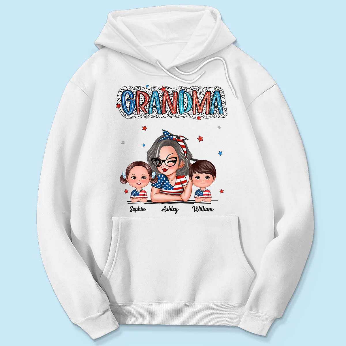 4th Of July Grandma And Grandkids Personalized Shirt, America Independence Day - Image 9