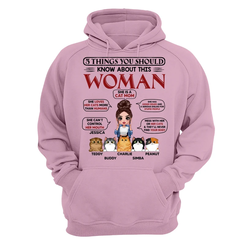 5 Things About This Cat Mom Personalized Shirt - Image 15