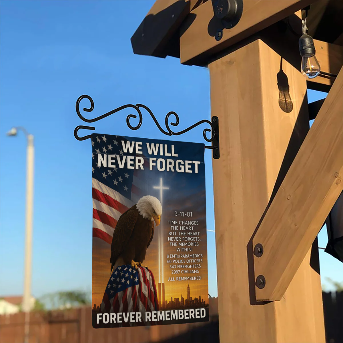9/11 Never Forget Garden Flag, Patriot Decor, Prayer Flags, Patriotic Flags, USA Flag - Image 4
