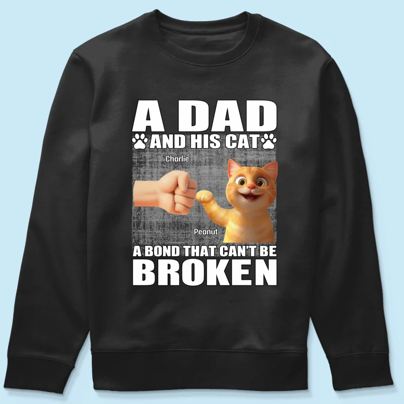 A Dad And His Cats A Bond That Can't Be Broken Personalized Shirt, Father's Day Gift for Cat Dads - Image 17