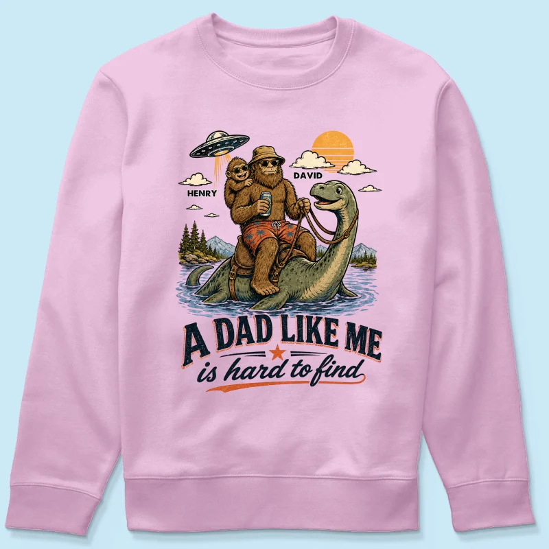 A Dad Like Me is Hard to Find Bigfoot Riding Monster - Personalized Shirt - Father's Day Gift for Dad, Husband - Image 16