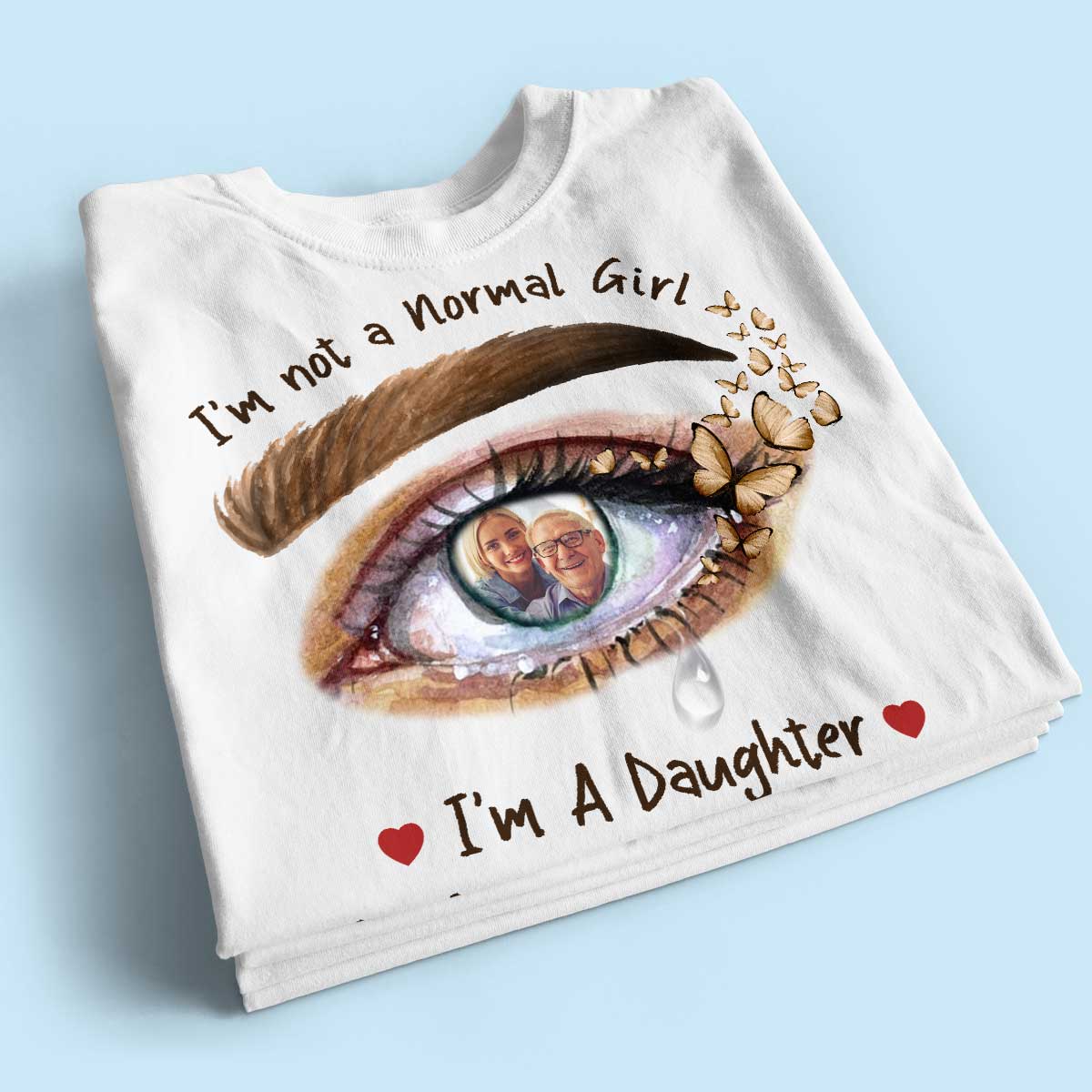 A Daughter To A Dad With Wings Personalized Memorial Shirt - Image 2