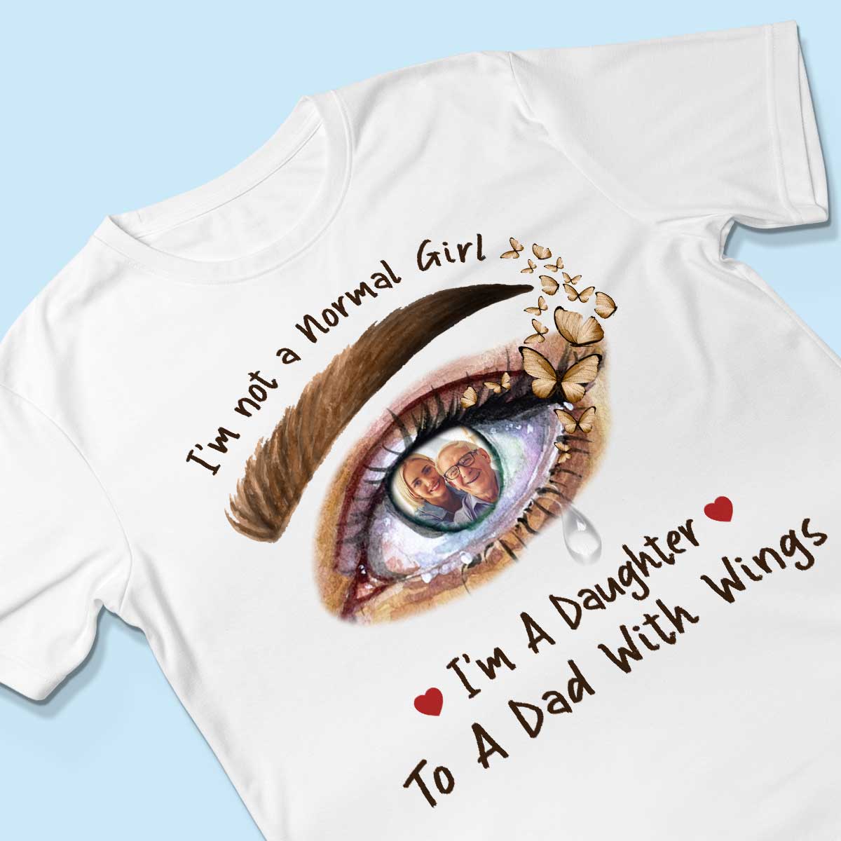 A Daughter To A Dad With Wings Personalized Memorial Shirt - Image 3