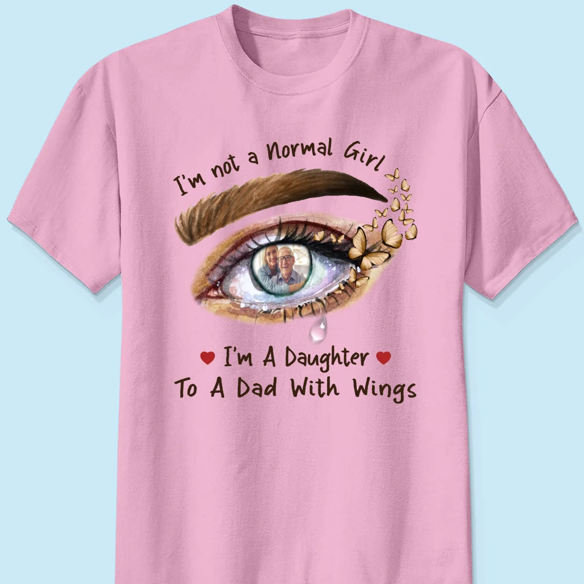 A Daughter To A Dad With Wings Personalized Memorial Shirt - Image 9