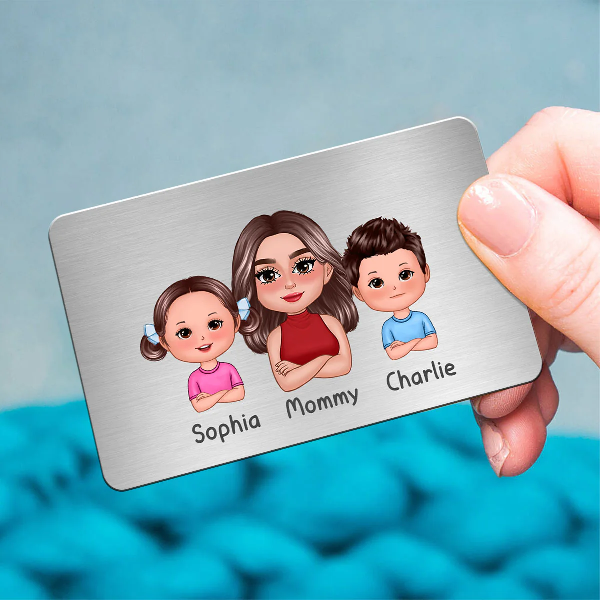 A Little Reminder From Family Gift For Dad Wallet Keepsake Personalized Metal Wallet Card - Image 4
