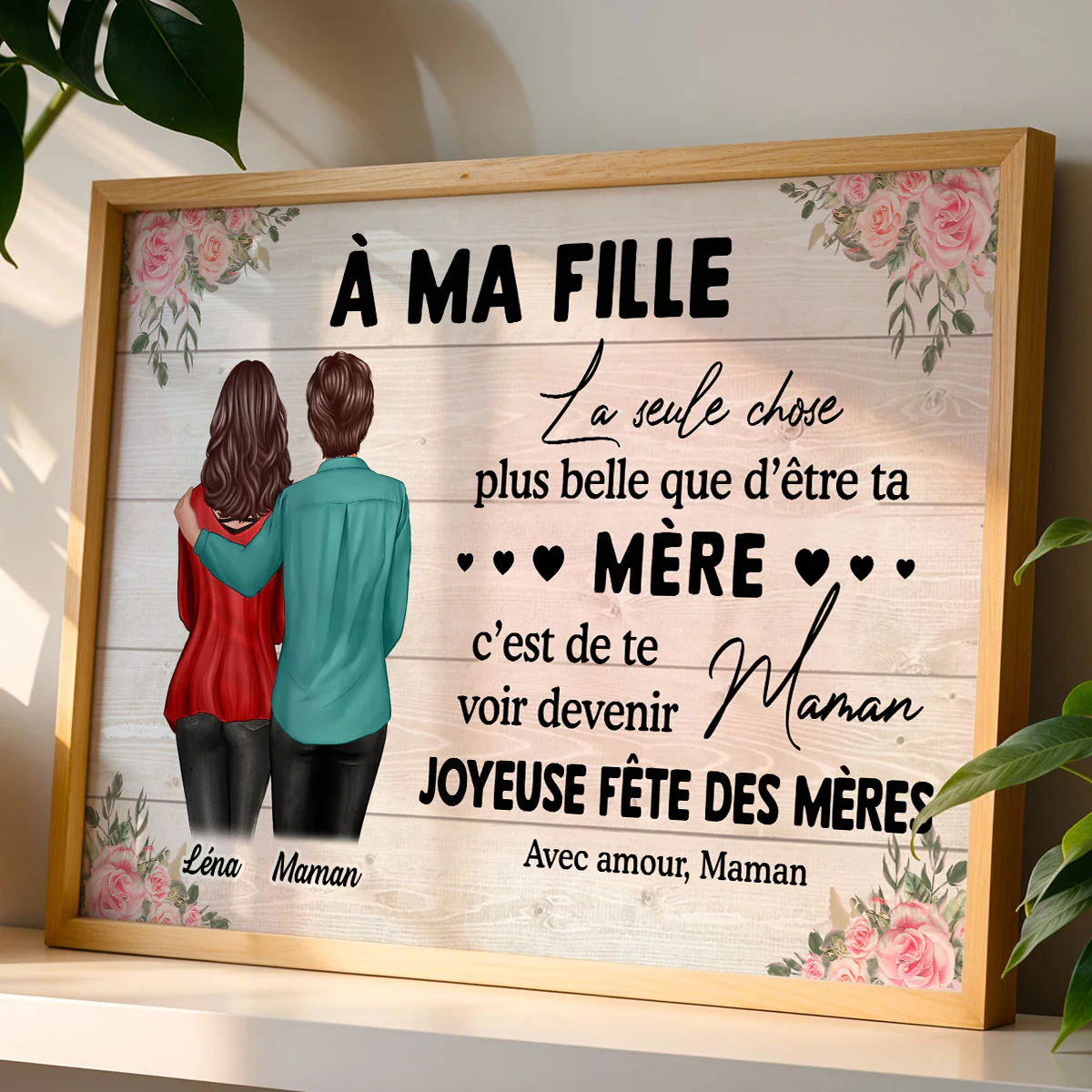 À ma fille – Te voir devenir maman – Affiche personnalisée – Cadeau de Fête des Mères pour ma fille - Image 8