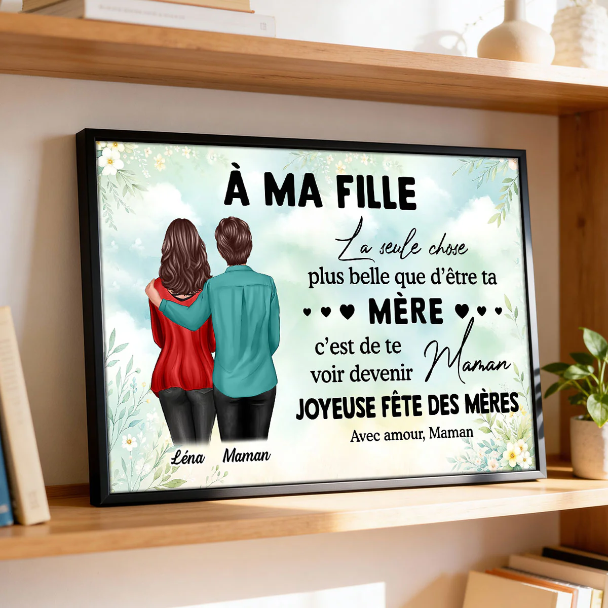À ma fille – Te voir devenir maman – Affiche personnalisée – Cadeau de Fête des Mères pour ma fille - Image 9