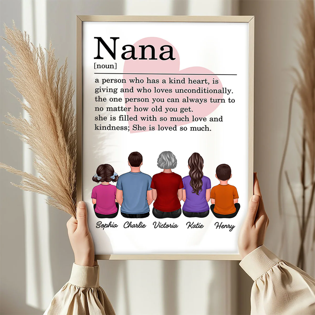A Person Who Has A Kind Heart Gift For Nana Grandma Personalized Vertical Poster - Image 4