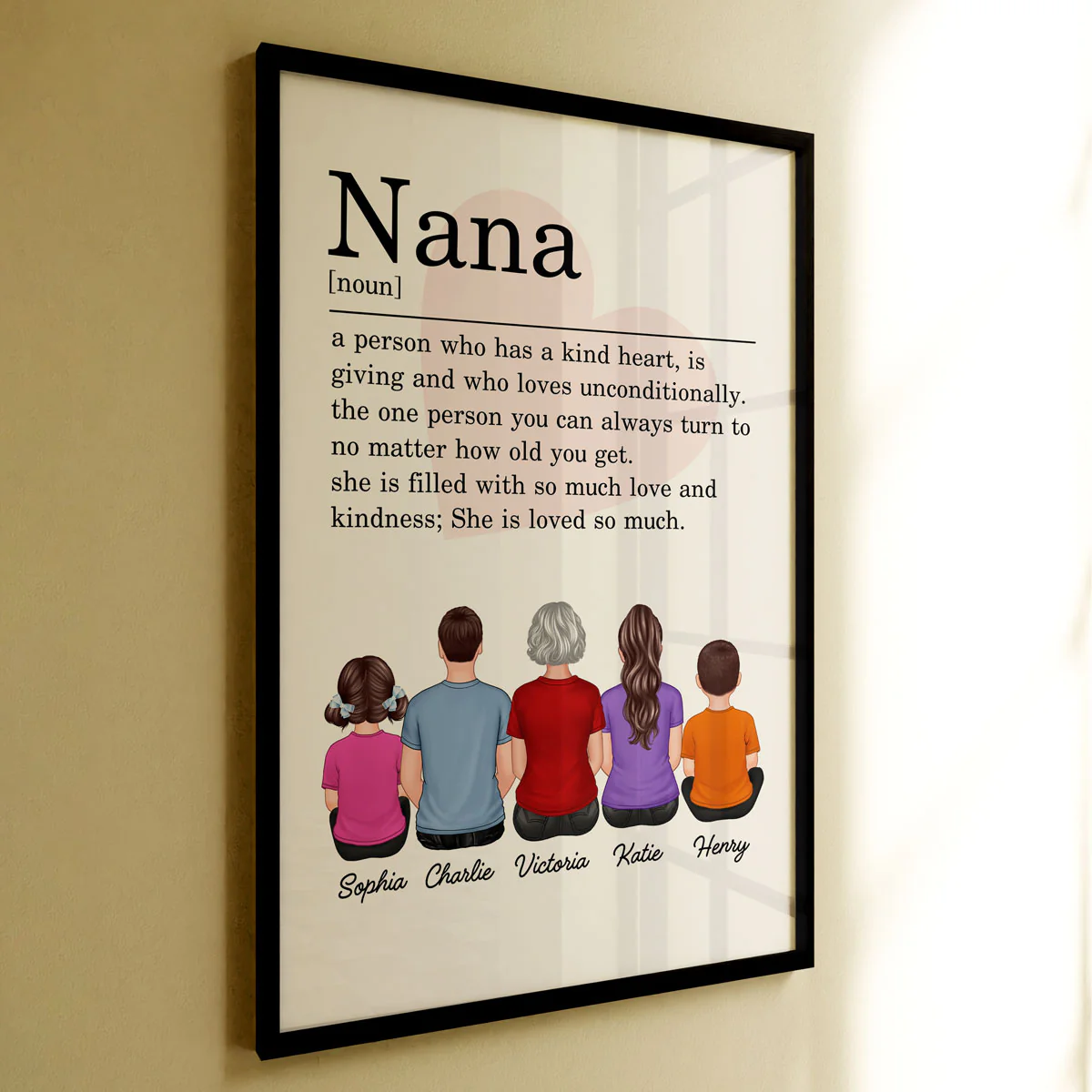 A Person Who Has A Kind Heart Gift For Nana Grandma Personalized Vertical Poster - Image 6