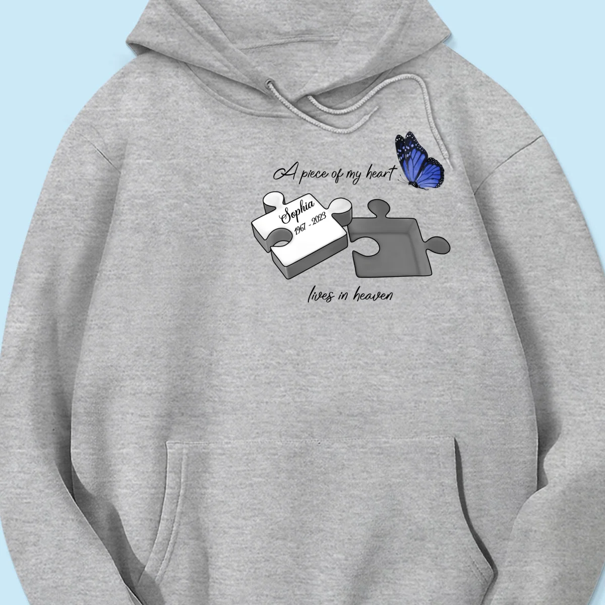 A Piece Of My Heart Lives In Heaven Memorial Gift Personalized Shirt - Image 16