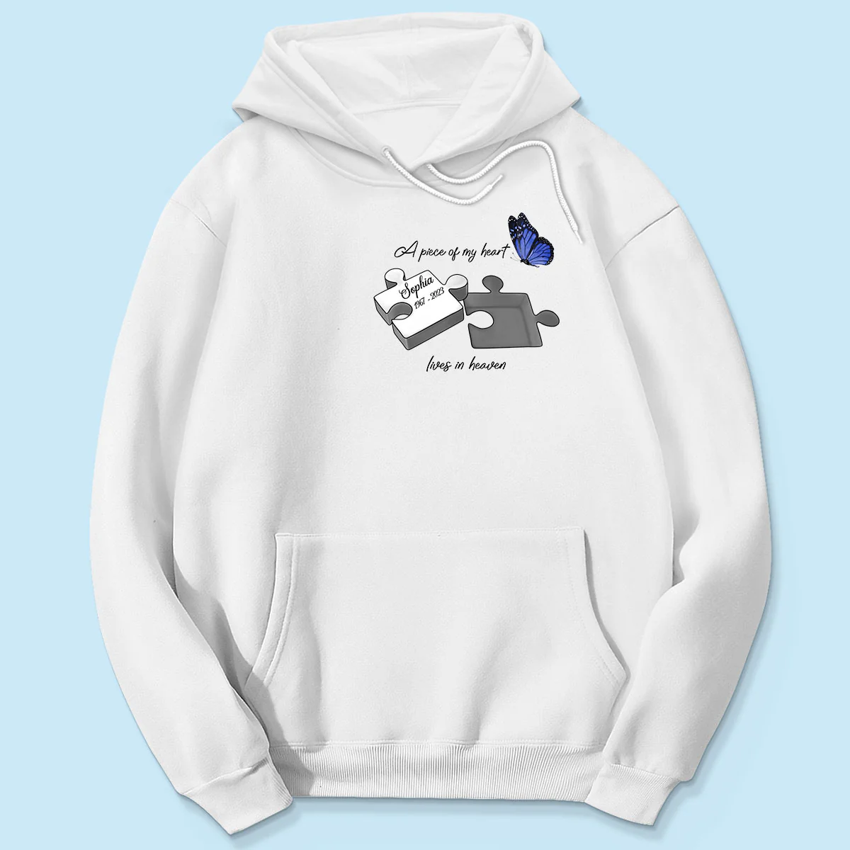 A Piece Of My Heart Lives In Heaven Memorial Gift Personalized Shirt - Image 5