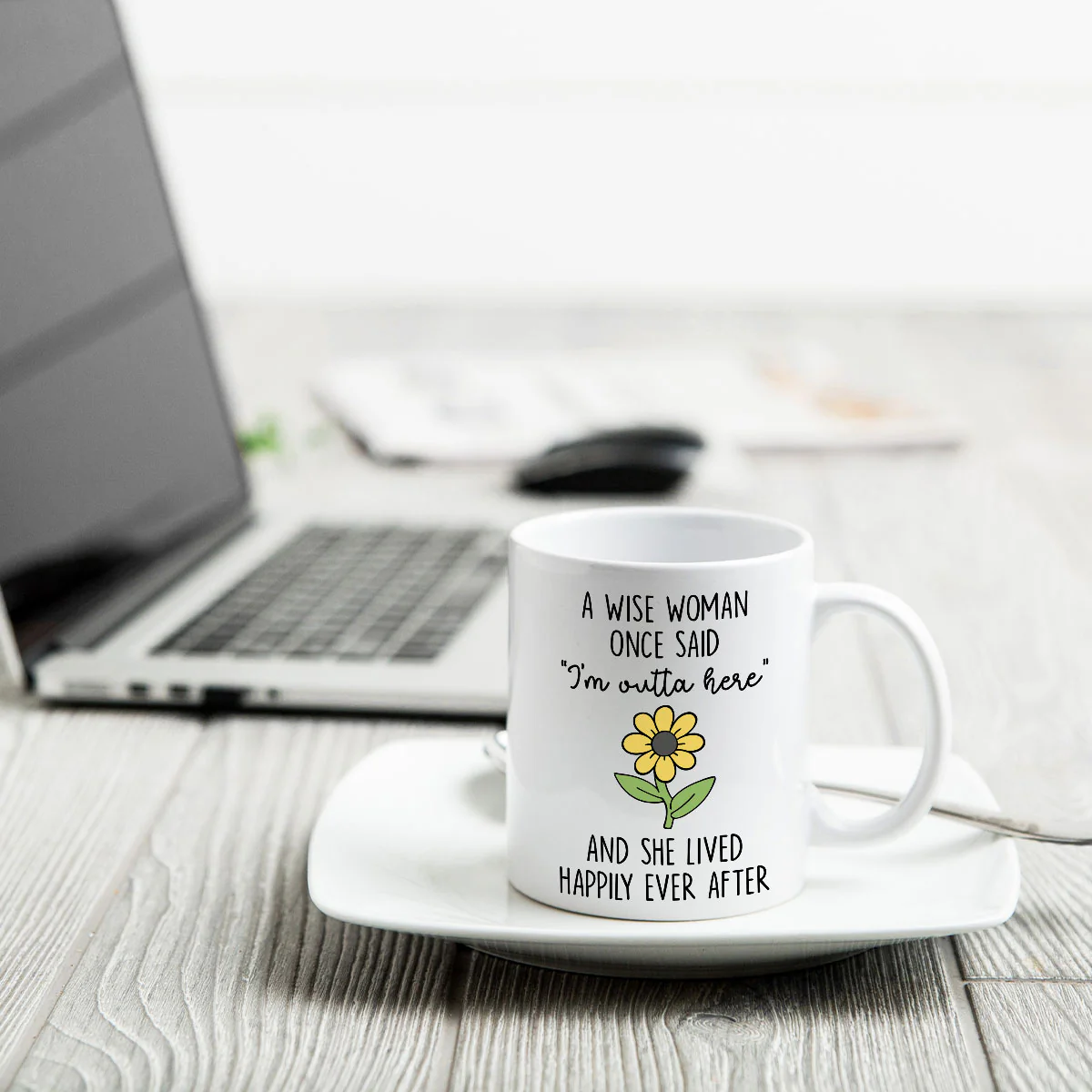 A Wise Woman Once Said I‘m Outta Here Happy Retirement Funny Gift Personalized Mug - Image 4