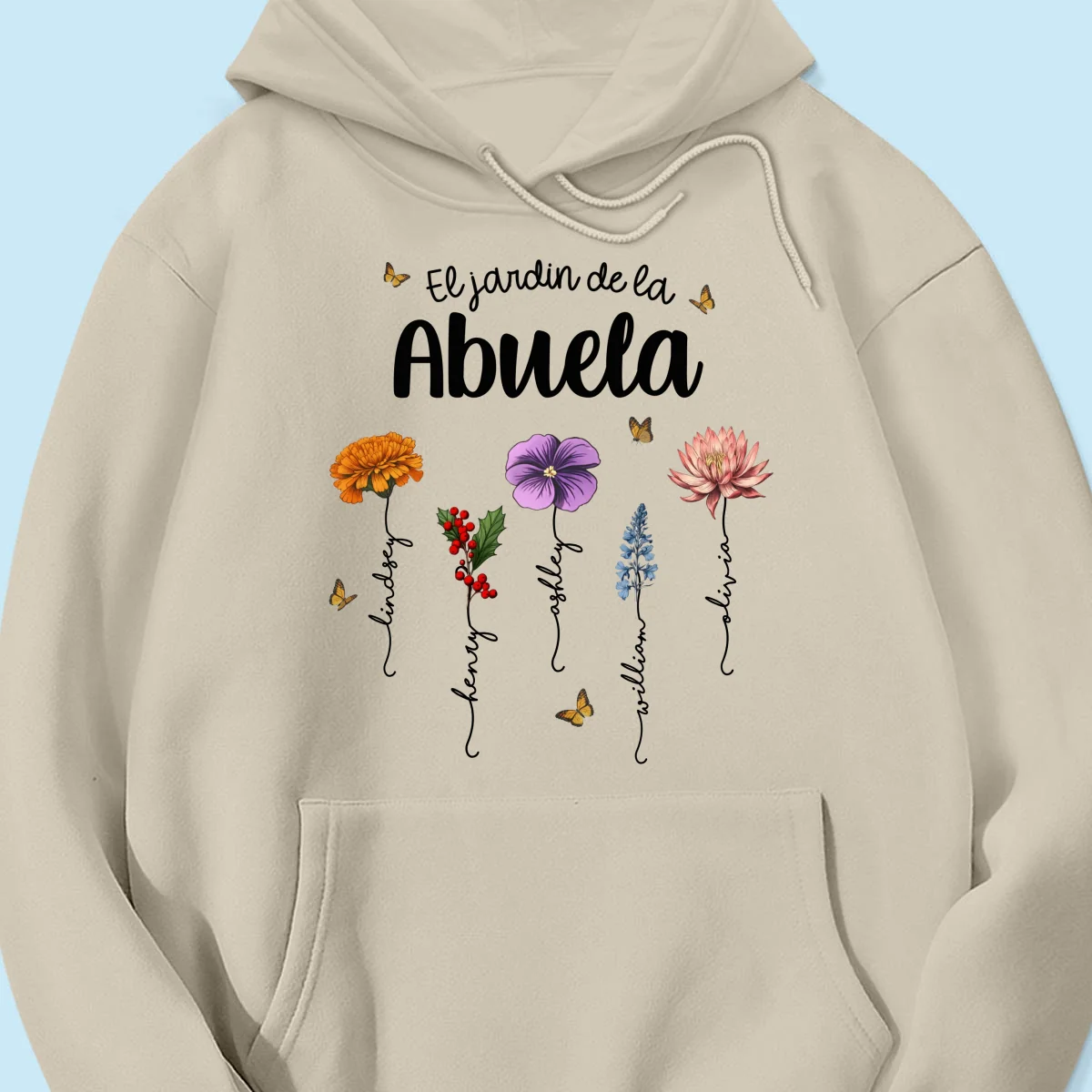 Abuela's Garden El Jardin De la Abuela Grandma's Garden Personalized Shirt - Image 16