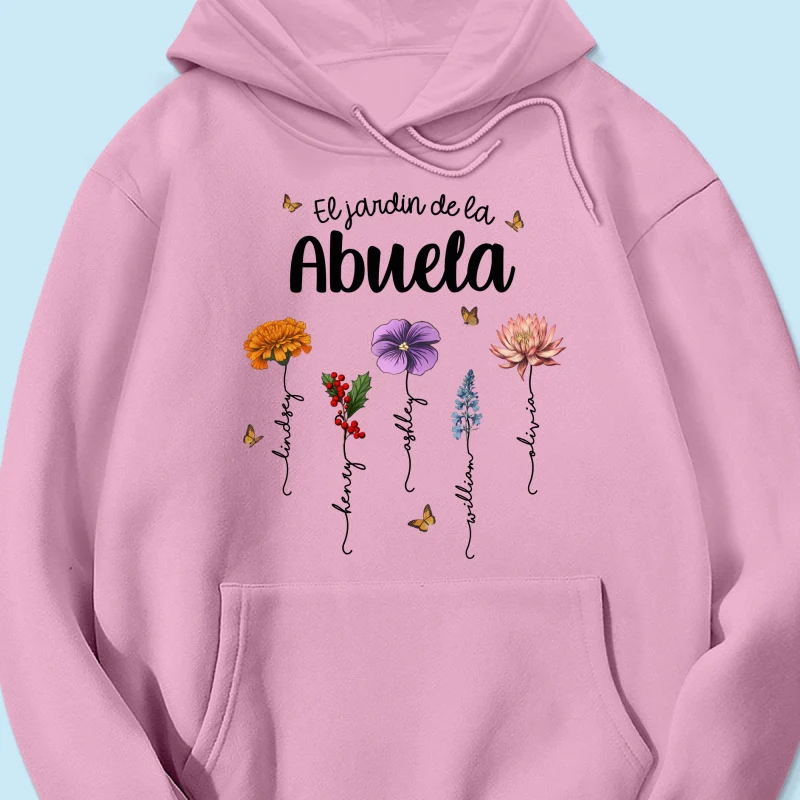 Abuela's Garden El Jardin De la Abuela Grandma's Garden Personalized Shirt - Image 17