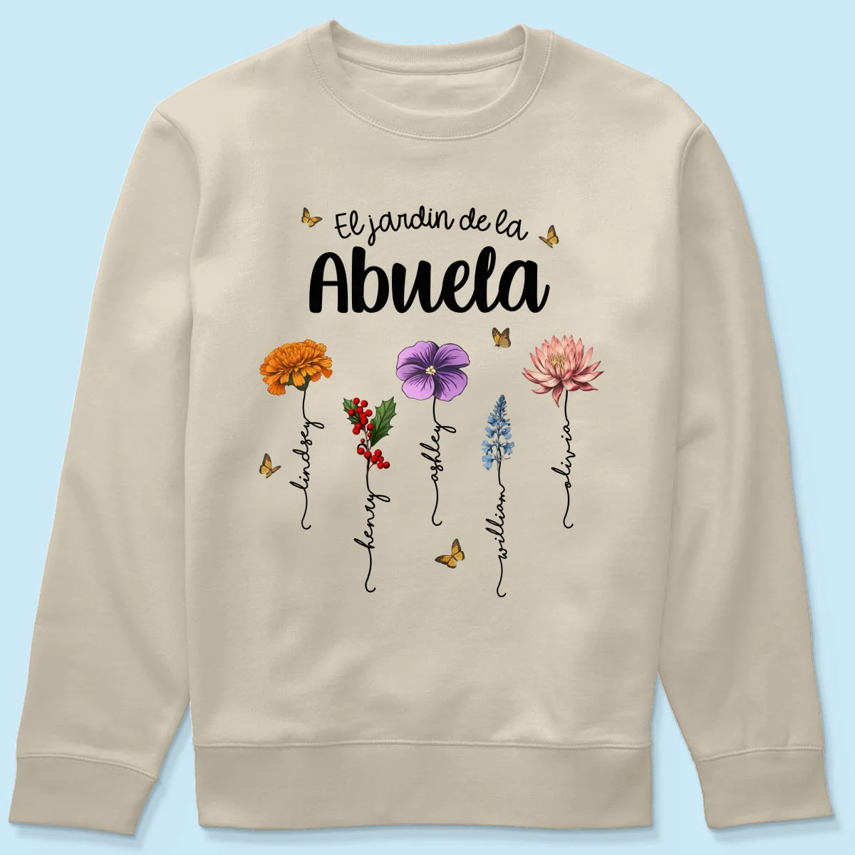 Abuela's Garden El Jardin De la Abuela Grandma's Garden Personalized Shirt - Image 20