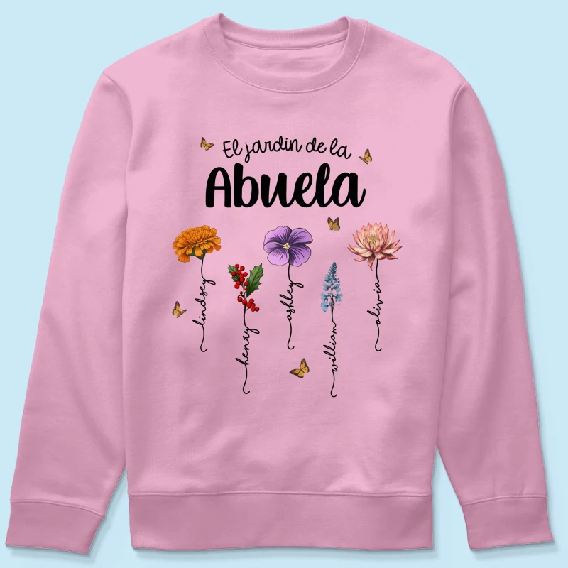 Abuela's Garden El Jardin De la Abuela Grandma's Garden Personalized Shirt - Image 21