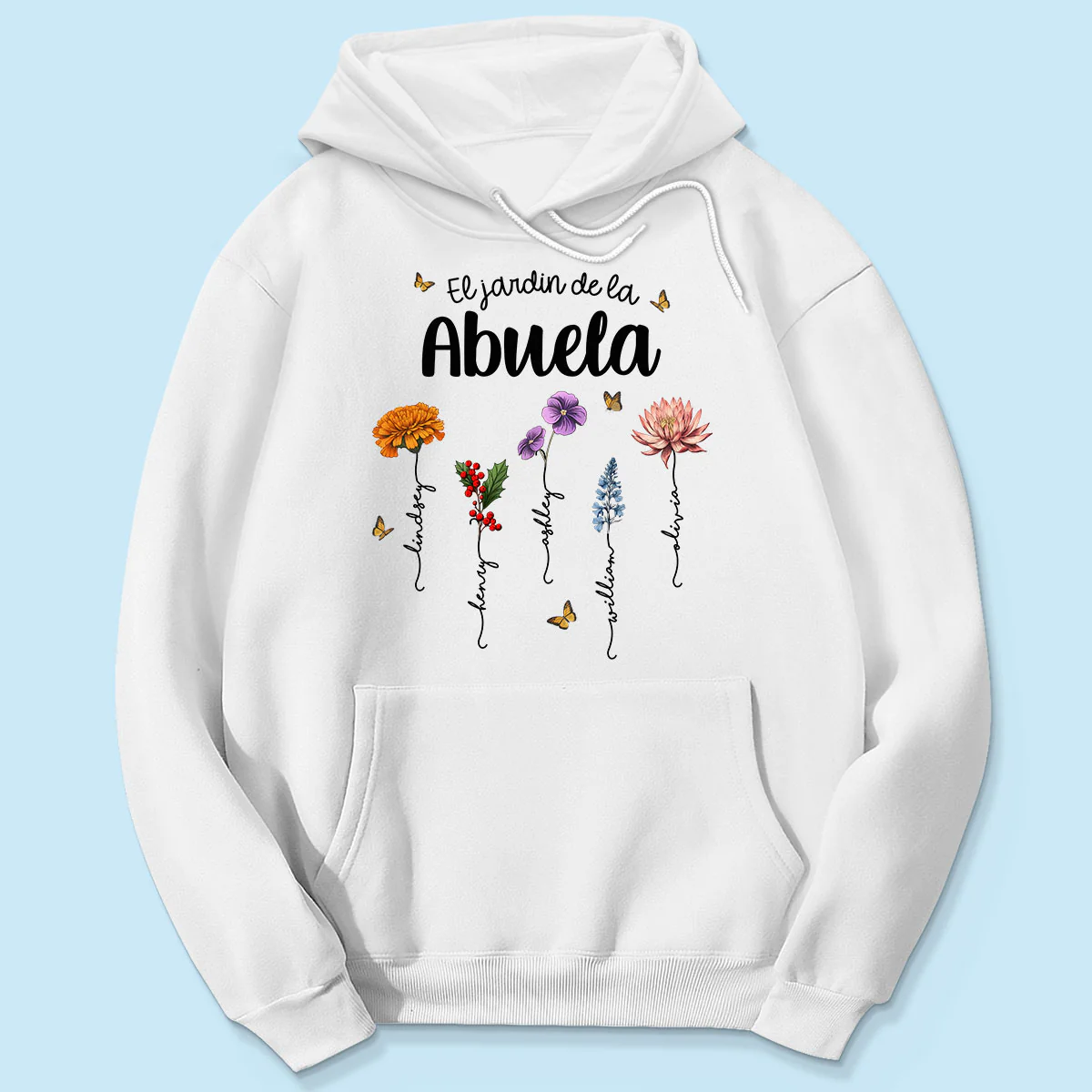 Abuela's Garden El Jardin De la Abuela Grandma's Garden Personalized Shirt - Image 5