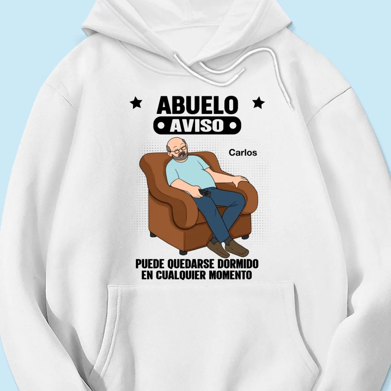 Abuelo Warning May Nap Suddenly At Any Time - Personalized Shirt - Spanish Version Funny Father's Day Gift For Husband, Dad, Grandpa - Image 18