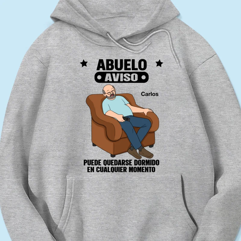 Abuelo Warning May Nap Suddenly At Any Time - Personalized Shirt - Spanish Version Funny Father's Day Gift For Husband, Dad, Grandpa - Image 19