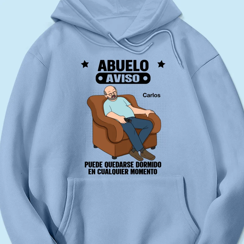 Abuelo Warning May Nap Suddenly At Any Time - Personalized Shirt - Spanish Version Funny Father's Day Gift For Husband, Dad, Grandpa - Image 20
