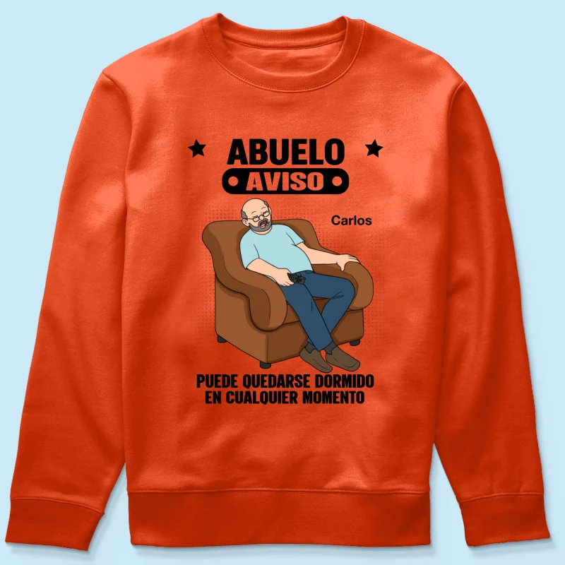 Abuelo Warning May Nap Suddenly At Any Time - Personalized Shirt - Spanish Version Funny Father's Day Gift For Husband, Dad, Grandpa - Image 22