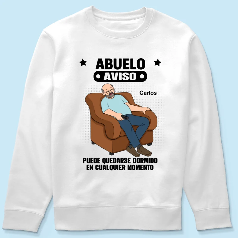 Abuelo Warning May Nap Suddenly At Any Time - Personalized Shirt - Spanish Version Funny Father's Day Gift For Husband, Dad, Grandpa - Image 23