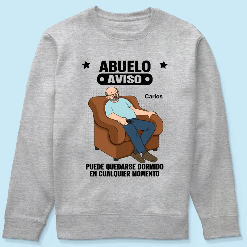 Abuelo Warning May Nap Suddenly At Any Time - Personalized Shirt - Spanish Version Funny Father's Day Gift For Husband, Dad, Grandpa - Image 24