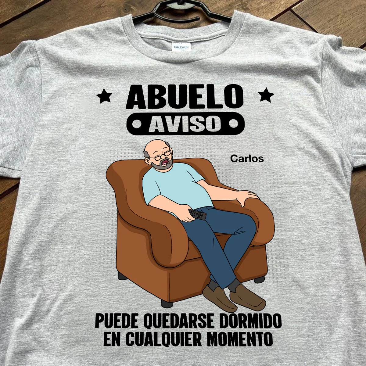 Abuelo Warning May Nap Suddenly At Any Time - Personalized Shirt - Spanish Version Funny Father's Day Gift For Husband, Dad, Grandpa - Image 6
