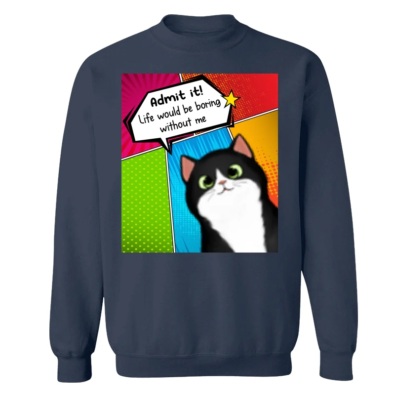 Admit It Life Would Be Boring Without Us Dog Cat Pop Art Frame Personalized Shirt - Image 15