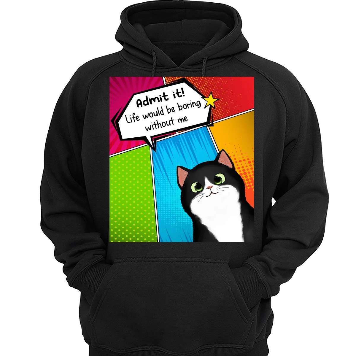 Admit It Life Would Be Boring Without Us Dog Cat Pop Art Frame Personalized Shirt - Image 3