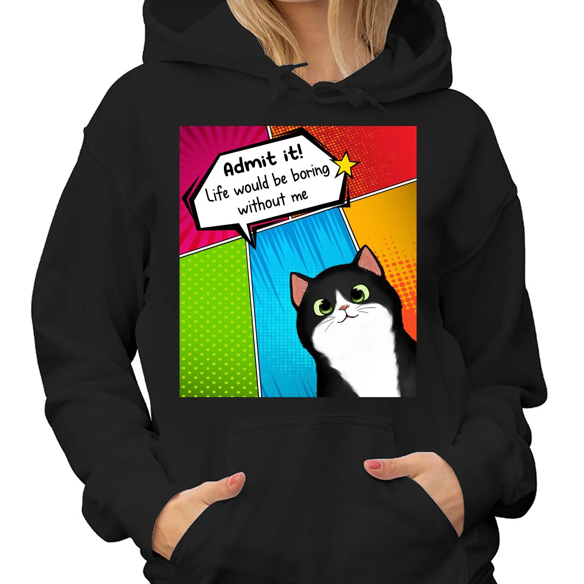 Admit It Life Would Be Boring Without Us Dog Cat Pop Art Frame Personalized Shirt - Image 4