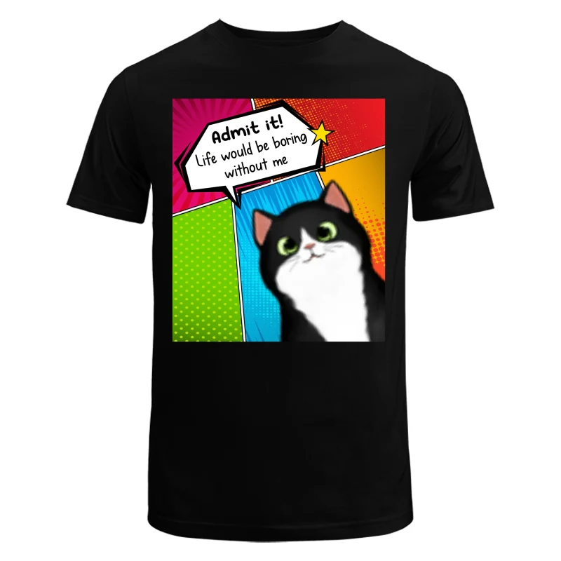 Admit It Life Would Be Boring Without Us Dog Cat Pop Art Frame Personalized Shirt - Image 5