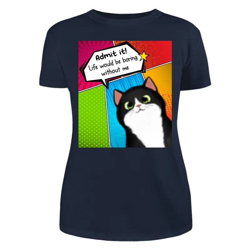 Admit It Life Would Be Boring Without Us Dog Cat Pop Art Frame Personalized Shirt - Image 9