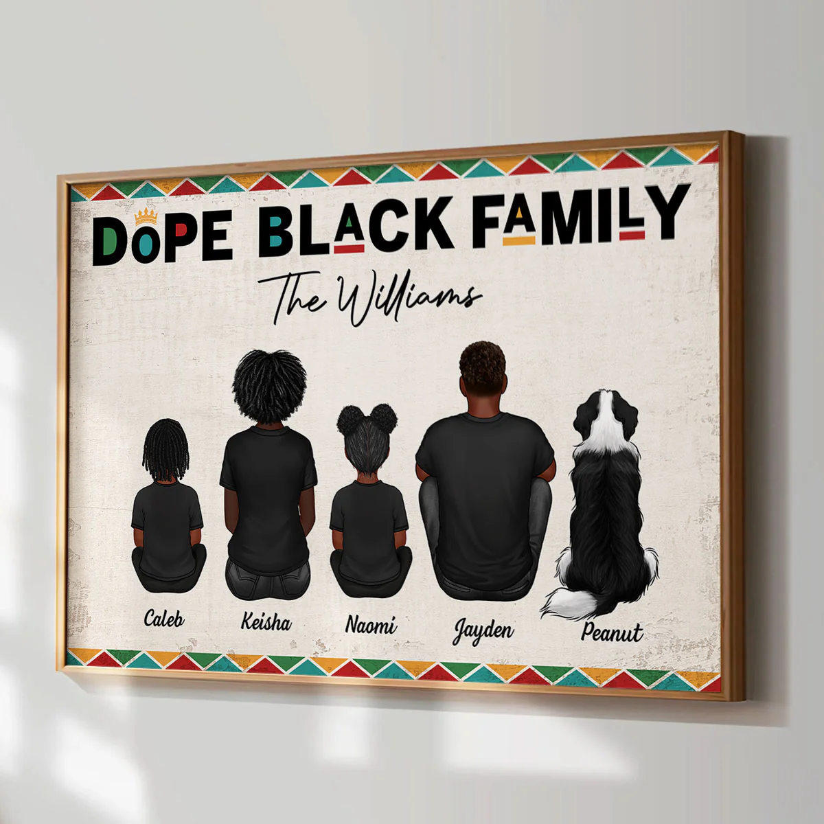 African American Dope Black Family Personalized Poster - Image 2