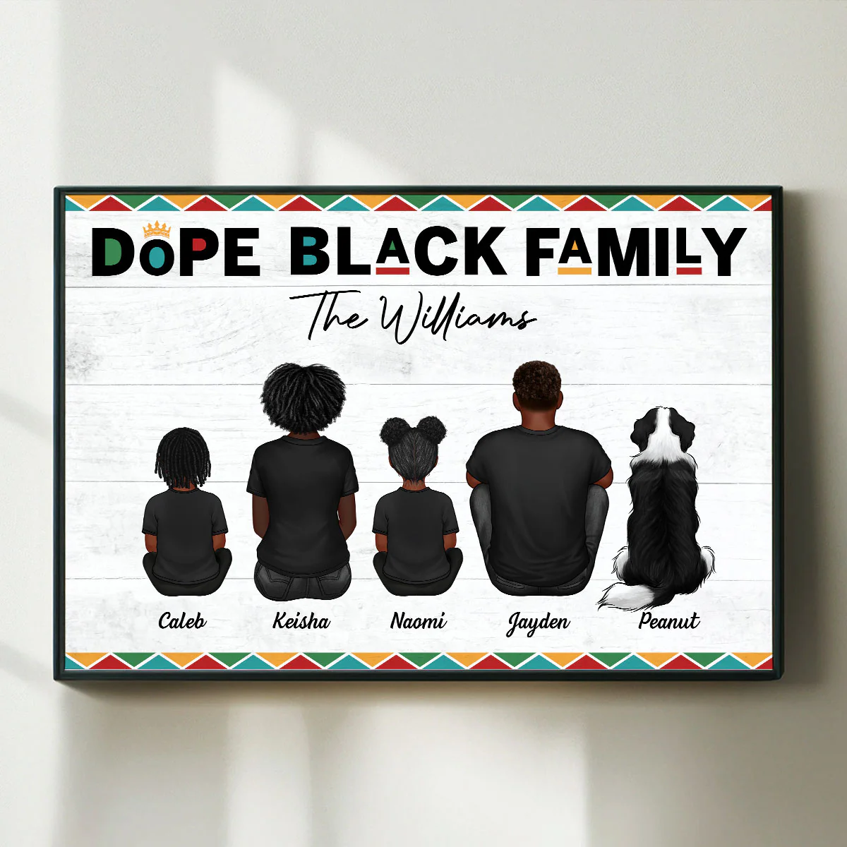 African American Dope Black Family Personalized Poster - Image 3