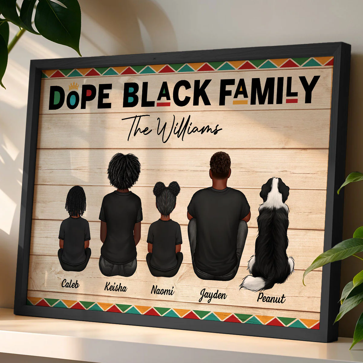 African American Dope Black Family Personalized Poster - Image 4