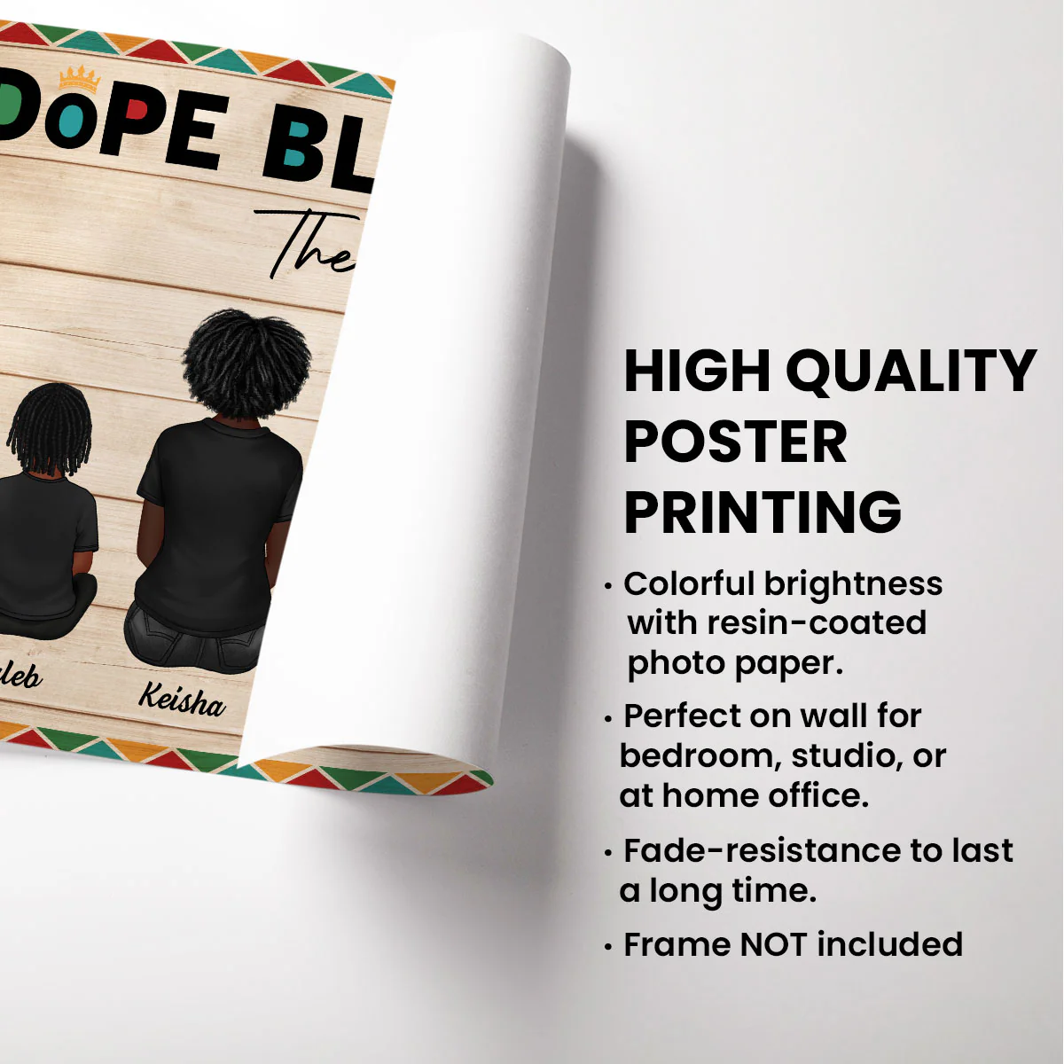 African American Dope Black Family Personalized Poster - Image 7
