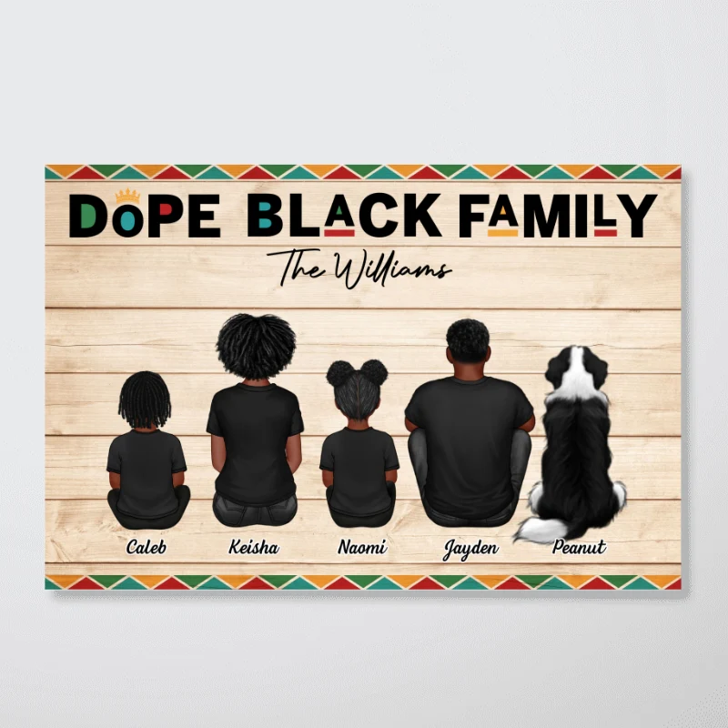 African American Dope Black Family Personalized Poster - Image 9