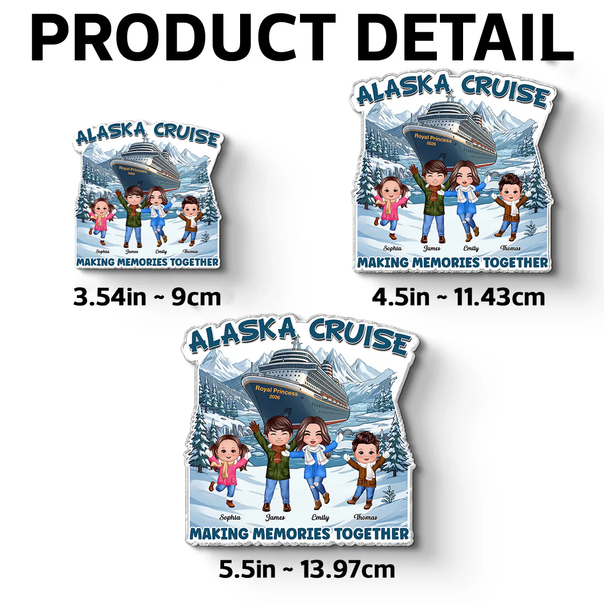 Alaska Cruise Happy Family - Personalized Cruise Cabin Door Magnet - Family Cruise Trip Keepsake - Image 7