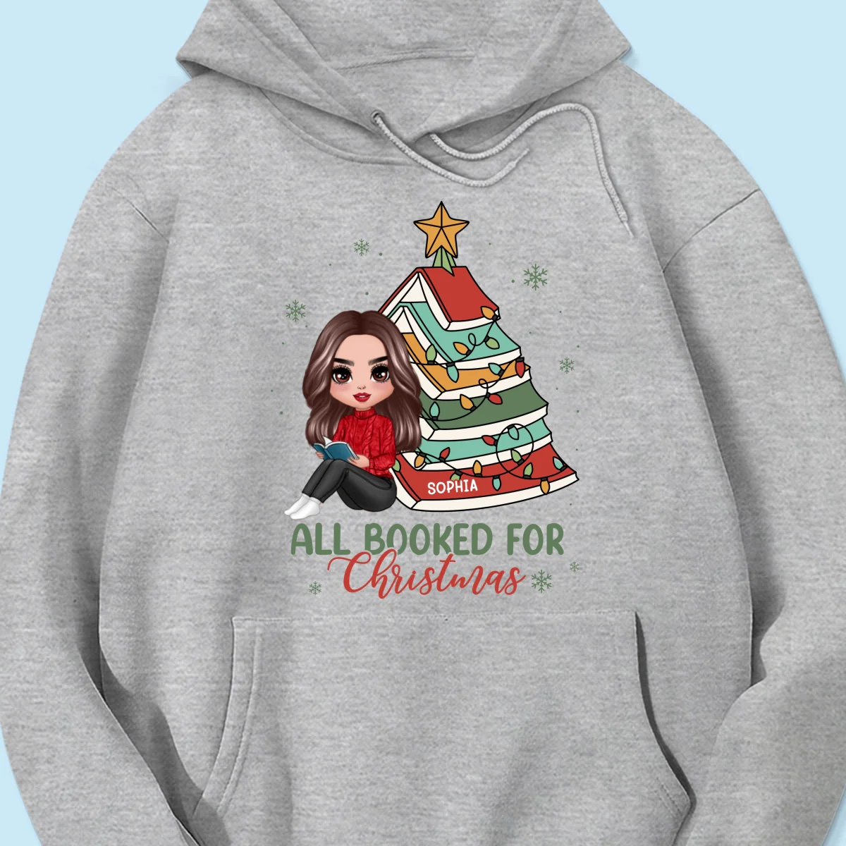 All Booked For Christmas Personalized Shirt For Book Lovers, Christmas Book Tree Shirt - Image 16