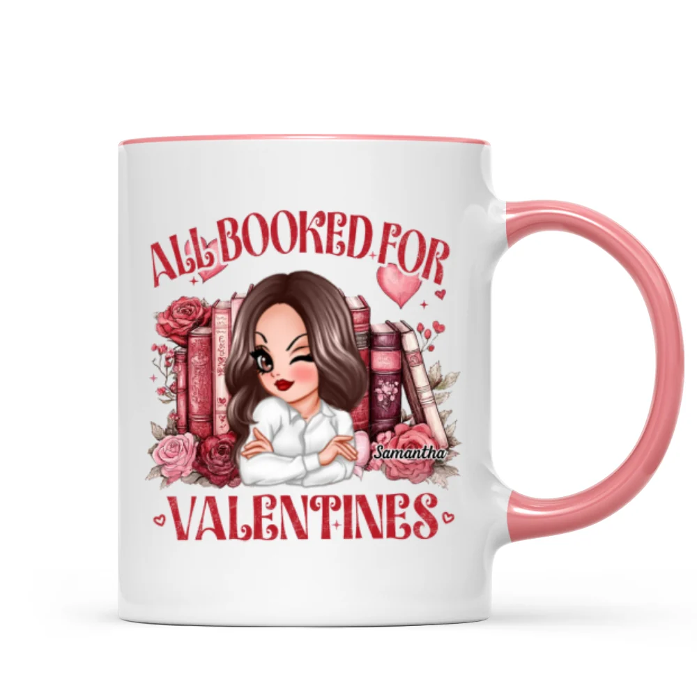 All Booked For Valentines Personalized Mug, Personalized Valentine's Gift For Book Lover - Image 10
